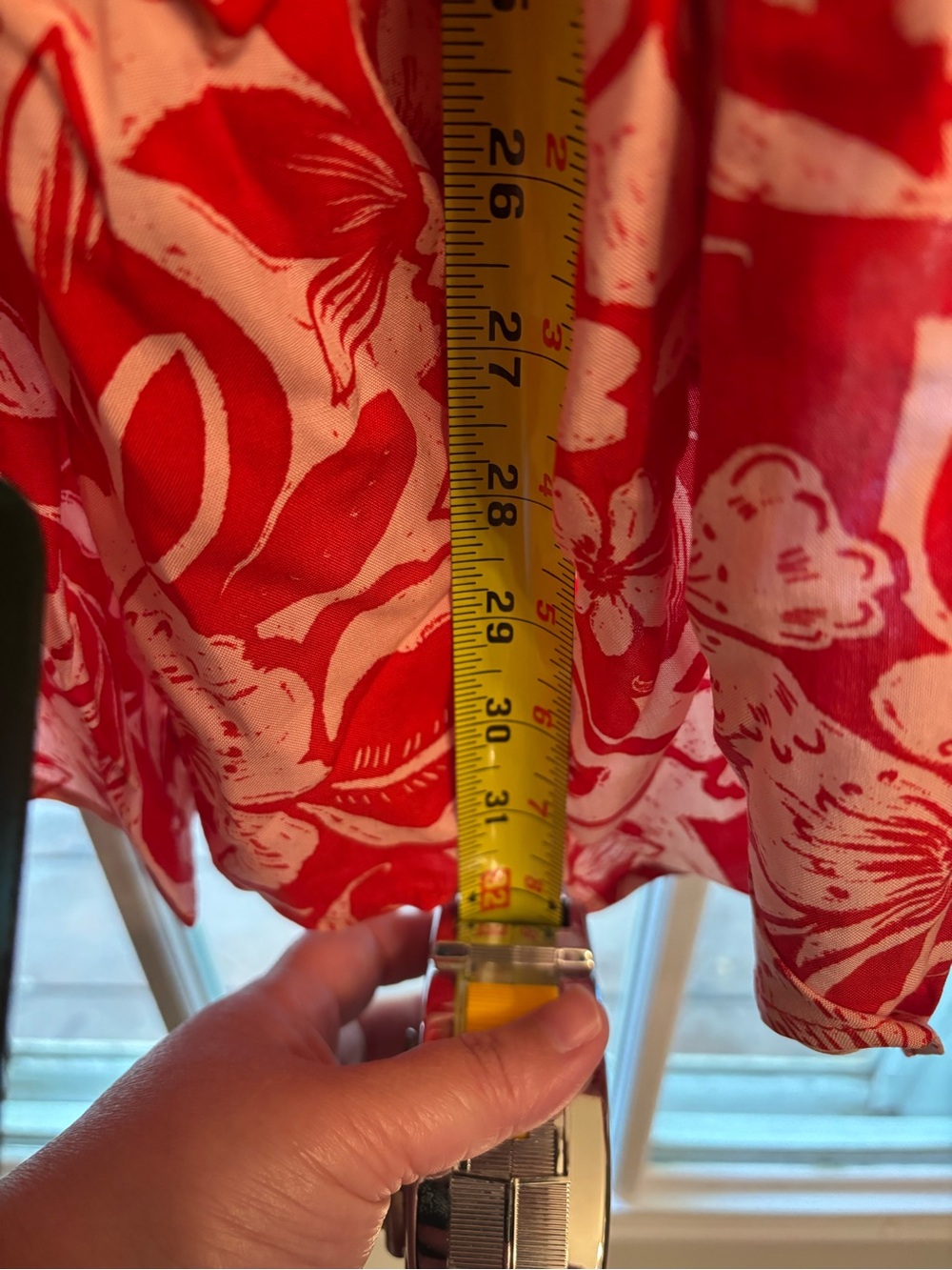 torrid Red and White Floral Smocked Casual Dress - Picture 3 of 3